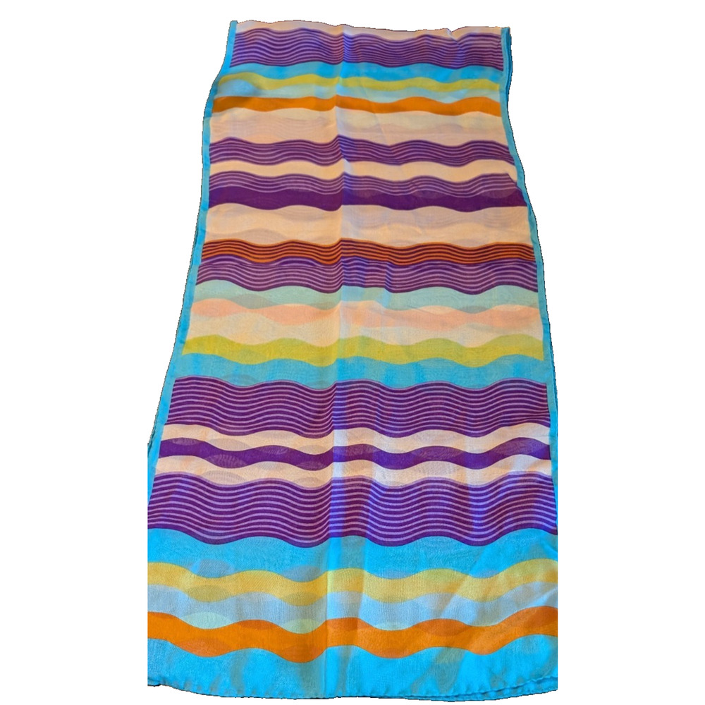 Missoni Rectangle Multicolor Silk Scarf Made In‎ Italy